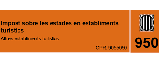 MODEL 950 : NOVETATS EN L'IMPOST SOBRE LES ESTADES EN ESTABLIMENTS TURISTICS